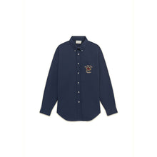 Load image into Gallery viewer, LA CHEMISE SLOGAN FLEURS - NAVY