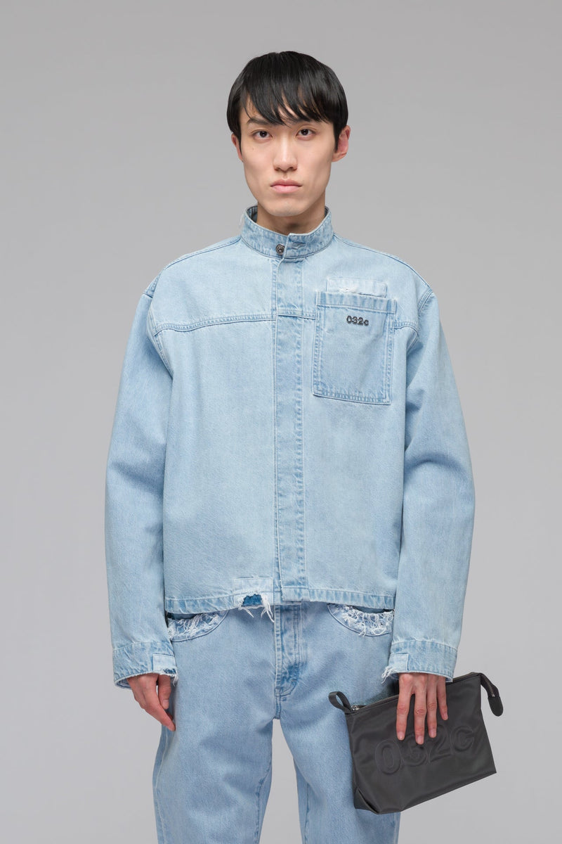 【関税込み】032c ブルー Double Shift Patchwork ジーンズ Blue Double Shift Patchwork Jeans by 032c on Sale