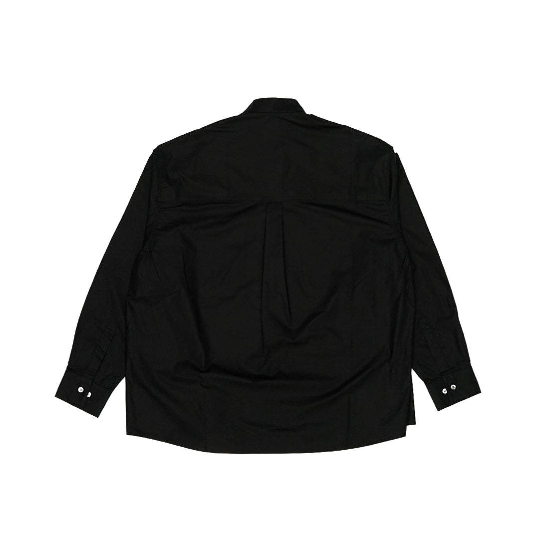 BAND COLLAR SHIRT BLACK NO COLOR LOCUS