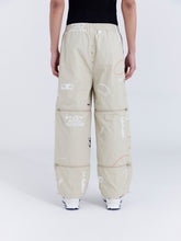 Load image into Gallery viewer, PRINTED LIFTED ZIP TRACK PANT - ALMOND