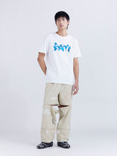 Load image into Gallery viewer, PRINTED LIFTED ZIP TRACK PANT - ALMOND