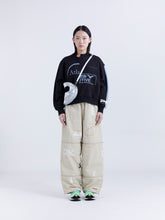 Load image into Gallery viewer, PRINTED LIFTED ZIP TRACK PANT - ALMOND
