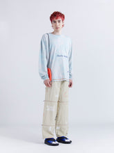 Load image into Gallery viewer, PRINTED LIFTED ZIP TRACK PANT - ALMOND