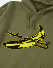 Load image into Gallery viewer, MAHA WARHOL BANANA HOODED SWEAT ORGANIC SWEAT 420 - OLIVE