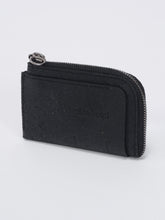 Load image into Gallery viewer, ZIPPERED WALLET RECYCLED LEATHER - BLACK