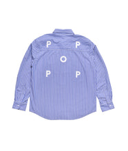 Load image into Gallery viewer, LOGO STRIPED SHIRT - BLUE
