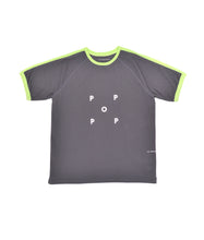 Load image into Gallery viewer, POP KEENAN T-SHIRT OFF - CHARCOAL/JADE LIME
