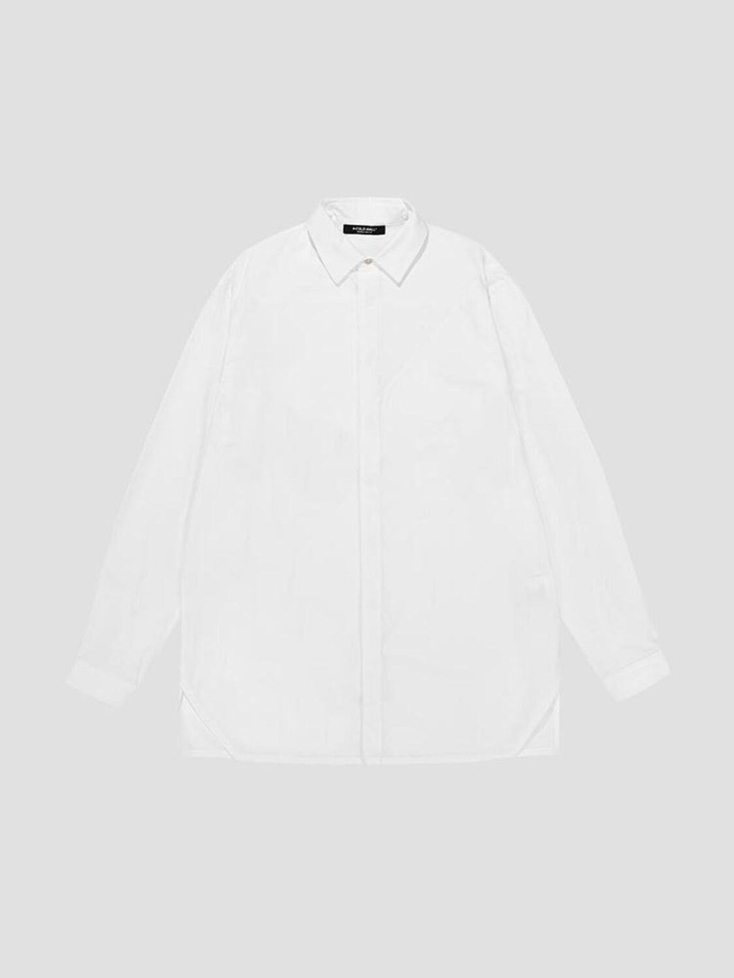 CONTRAST PANEL SHIRT - PORCELAIN