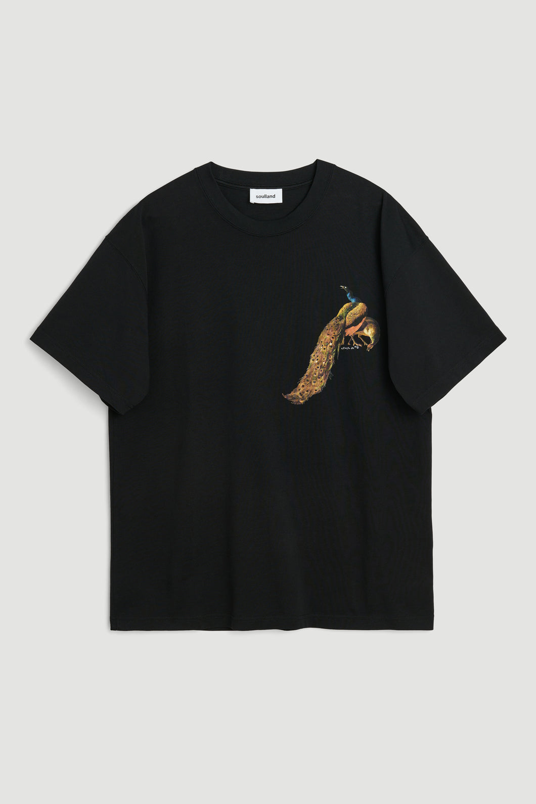 KAI PEACOCK T-SHIRT - BLACK