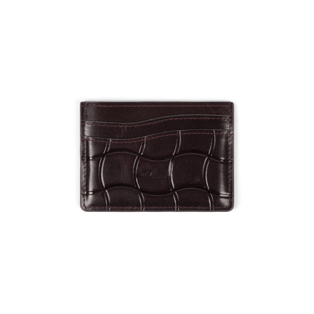 CLASSIC QUILTED CARDHOLDER - BURGUNDY