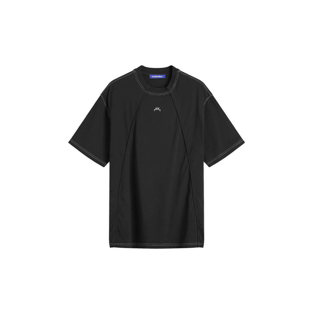 KNITTED MILLBANK T-SHIRT - BLACK