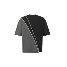Load image into Gallery viewer, KNITTED SPLICED T-SHIRT - BLACK
