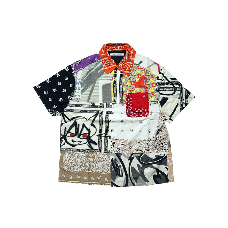 XYAGI BANDANA PATCHWORK SHIRT SS - ALLXMIX