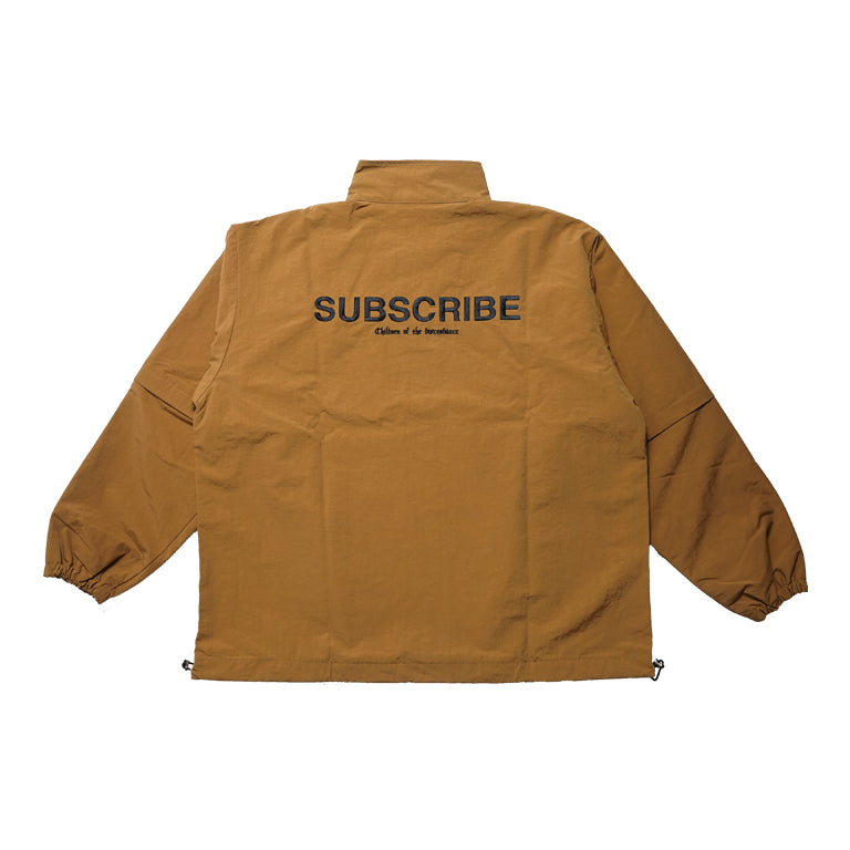 SUBSCRIBE NYLON PULLOVER - BROWN