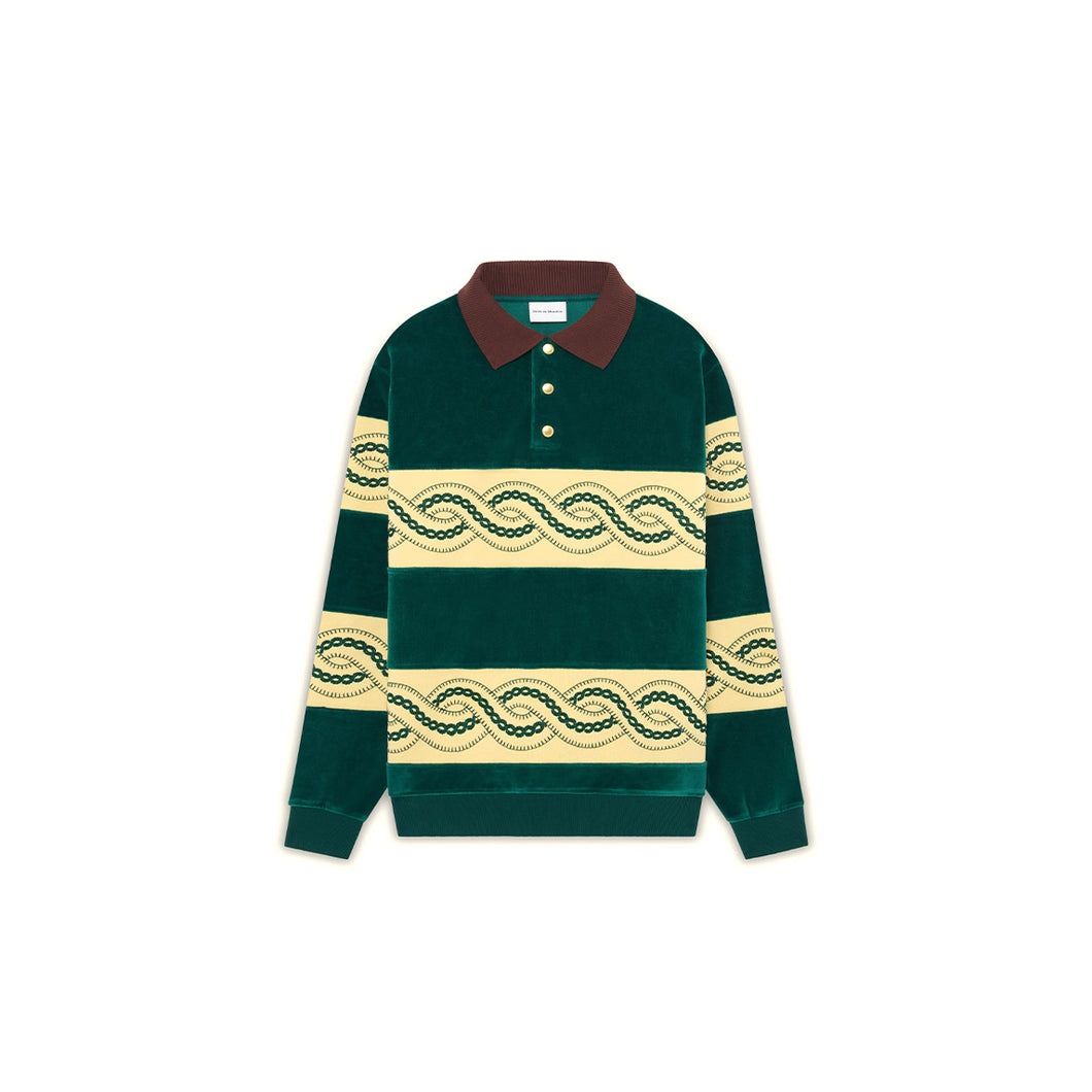 LE POLO SWEAT TRESSÉ - DARK GREEN