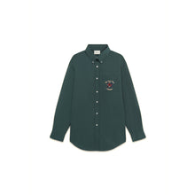 Load image into Gallery viewer, LA CHEMISE SLOGAN FLEURS - DARK GREEN
