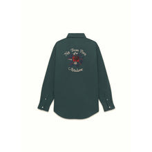 Load image into Gallery viewer, LA CHEMISE SLOGAN FLEURS - DARK GREEN
