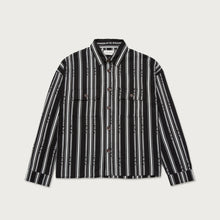 Load image into Gallery viewer, C-FALL HONOR STRIPE BUTTON UP - BLACK
