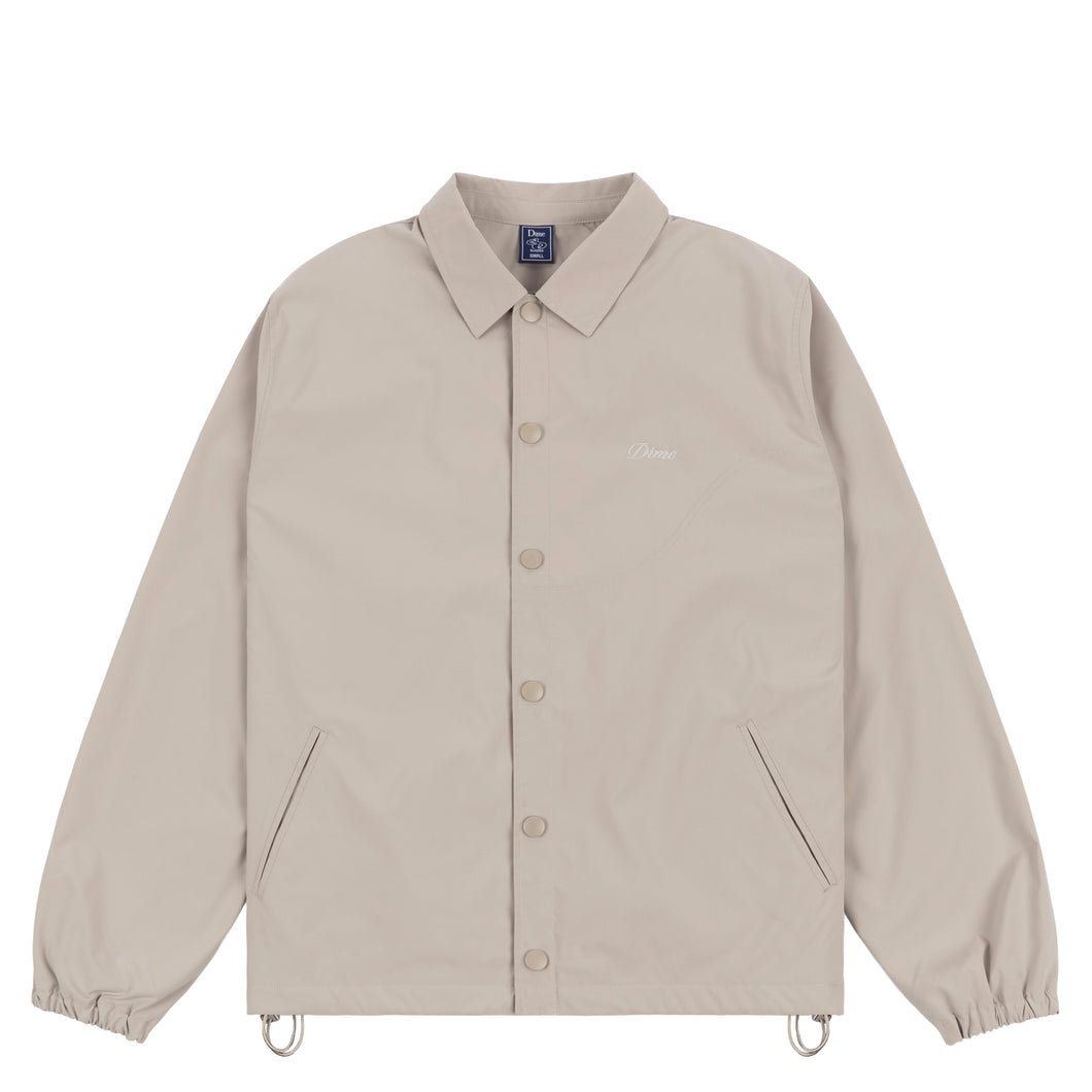 CURSIVE COACH JACKET - LIGHT GRAY