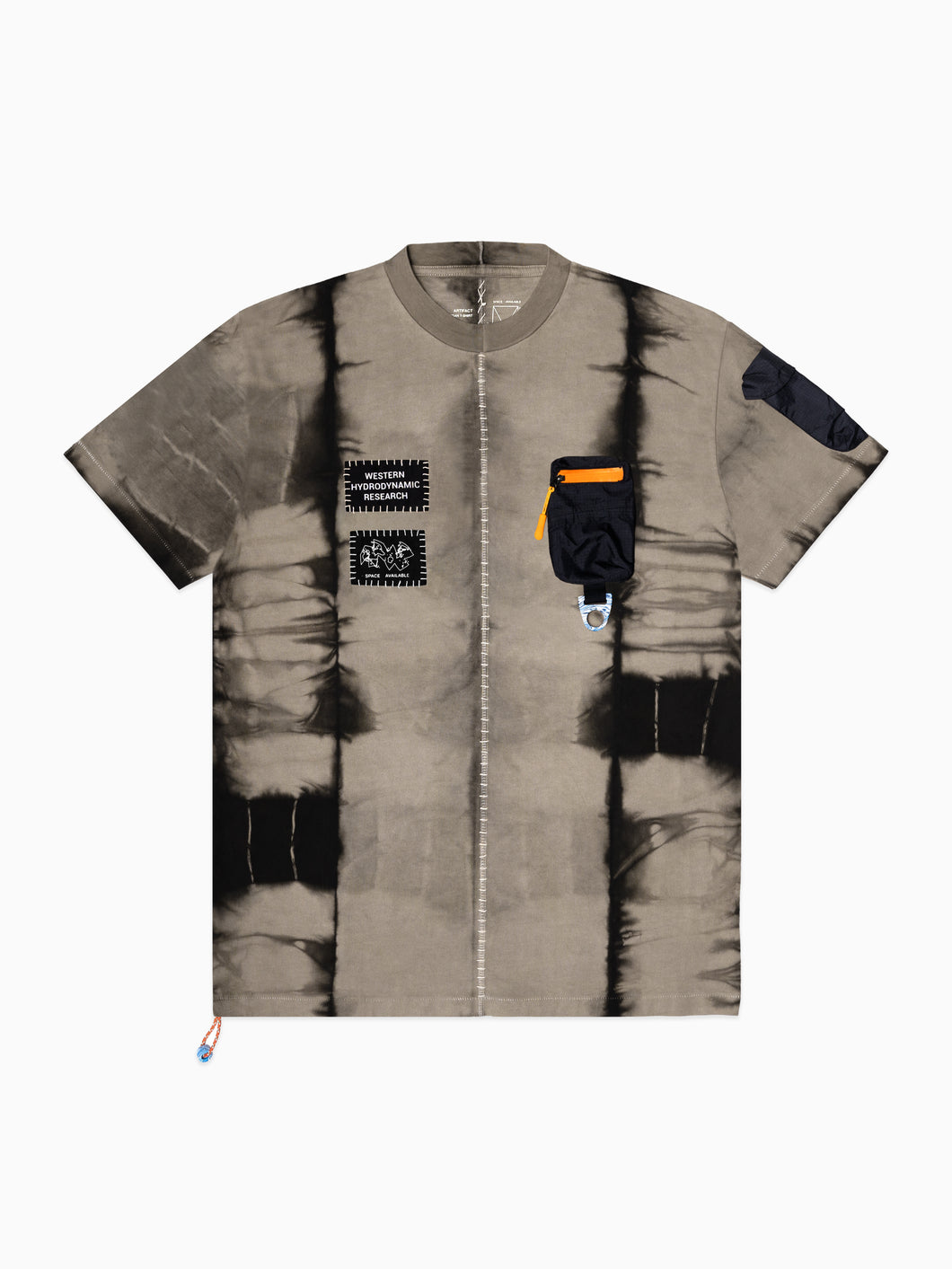 SA X WHR PATCH LOGO T - TYE DYE GREY