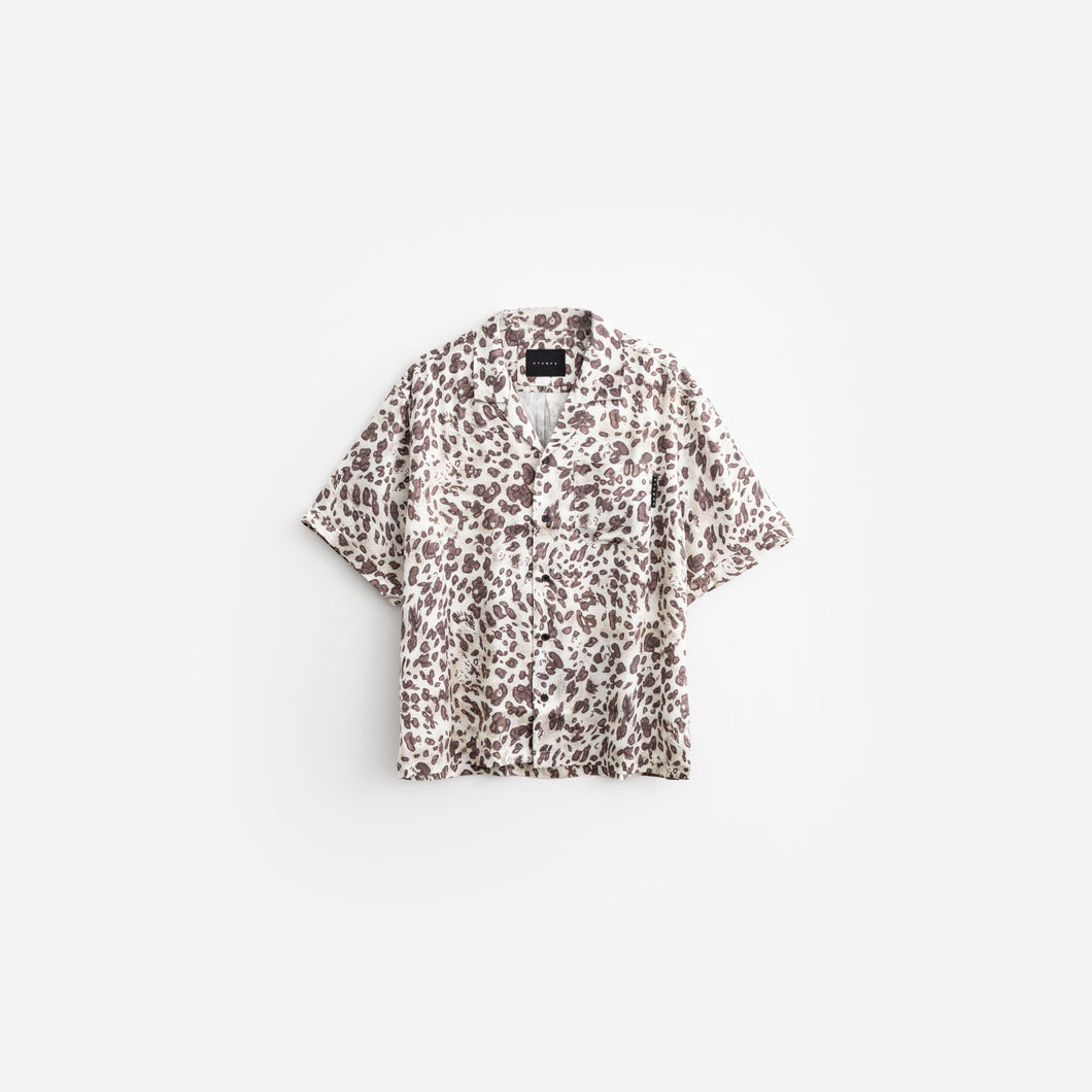 LEOPARD CAMP COLLAR BUTTONDOWN - LEOPARD PRINT