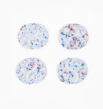 Load image into Gallery viewer, RECYCLED DUALISM COASTER SET OF 4 - WHITE MULTI
