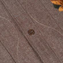 Load image into Gallery viewer, LOTUS BUTTON UP SS - HEATHER BROWN
