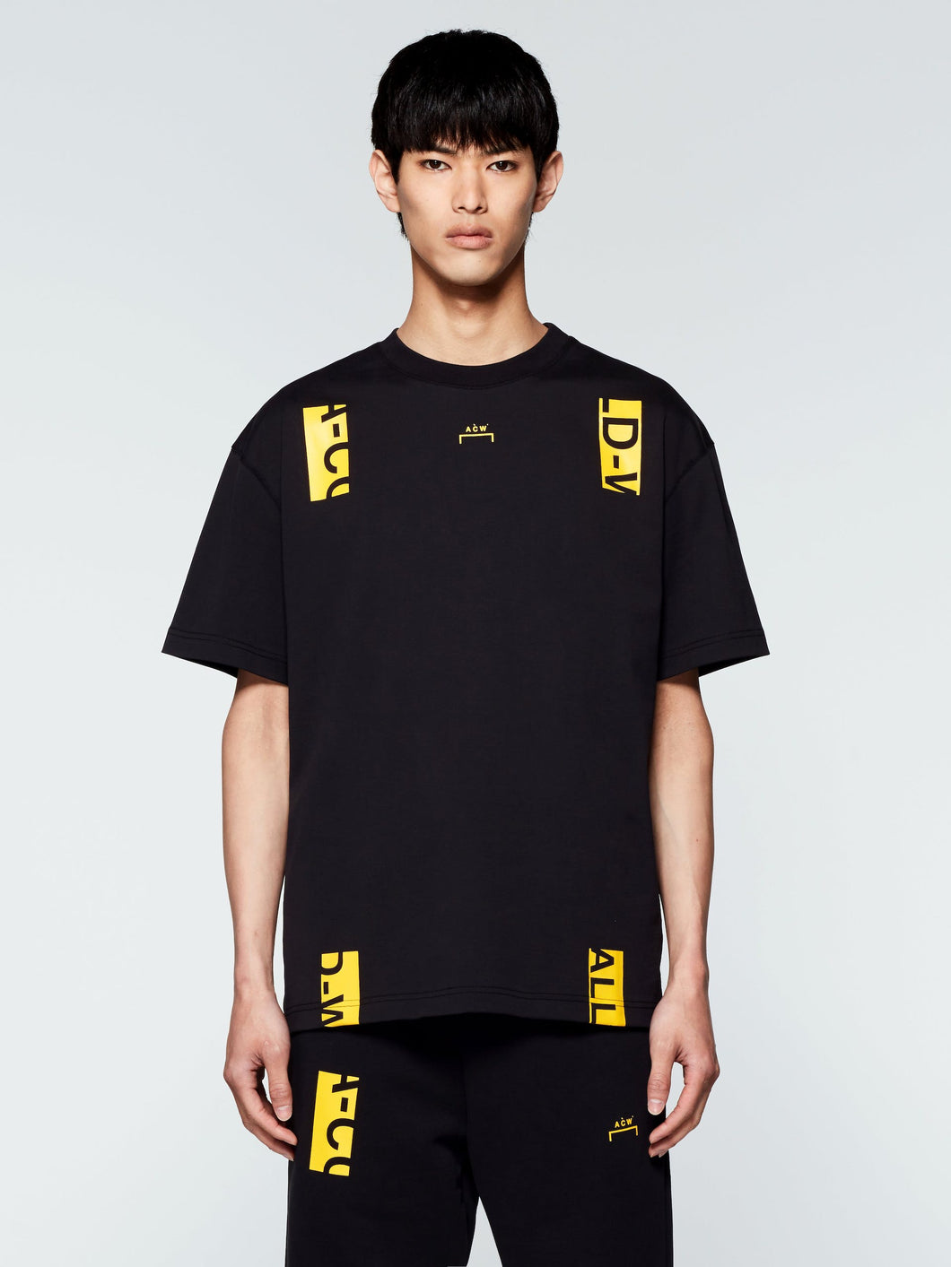 KNITTED NODE LOGO SS T SHIRT - BLACK