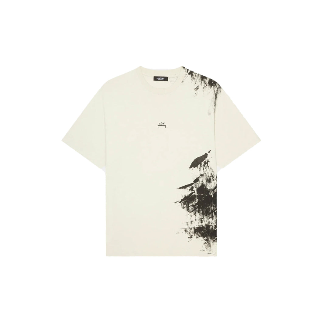 KNITTED BRUSHSTROKE T-SHIRT - BONE