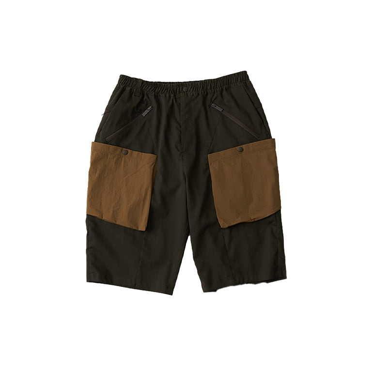 STRETCH CARGO SHORT PANTS - BROWN