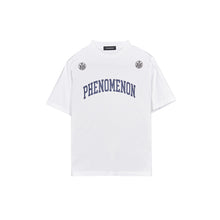 Load image into Gallery viewer, COLLEGE LOGO MOCKNECK SS TEE - WHITE

