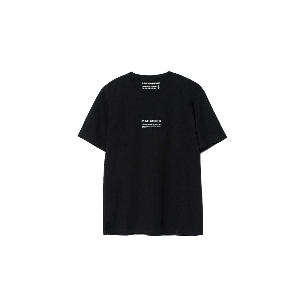 MAHARISHI PAX CULTURA T-SHIRT - BLACK