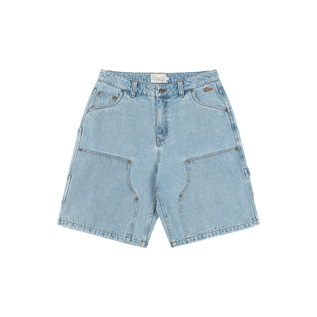 CARPENTER DENIM SHORTS - BLUE WASHED