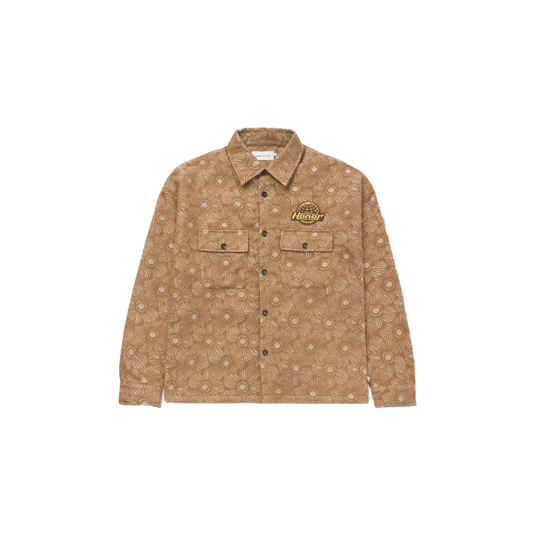 FLORAL COVER SHIRT - TAN