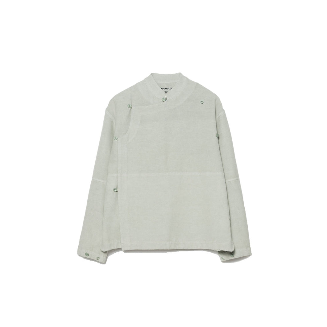 ASYM MONK SHIRT - SAGE