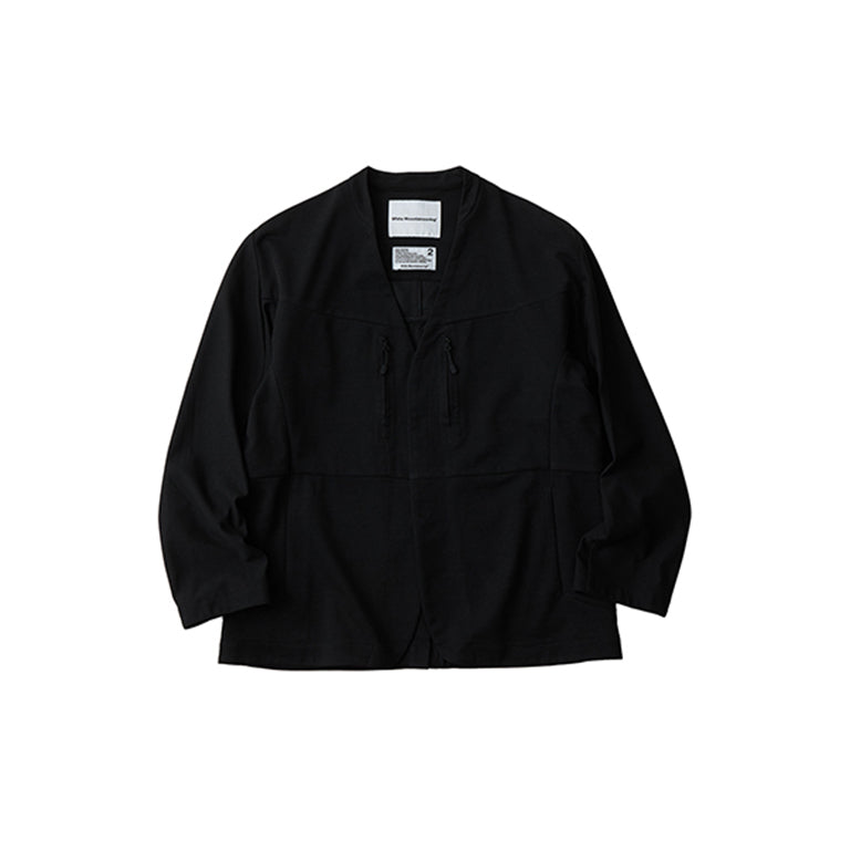 ジャケット・アウター PANAMA JERSEY NO COLLAR JACKET PANAMA JERSEY NO COLLAR JACKET - BLACK – LOCUS