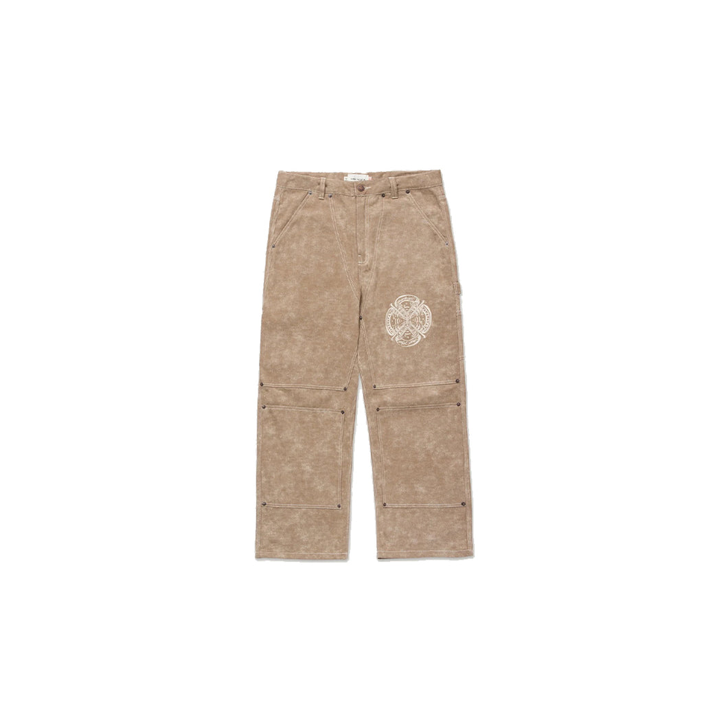 WASHED CARPENTER ANKLE PANT - TAN