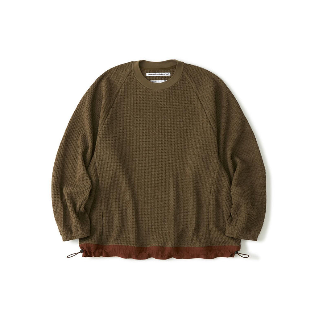 OVER SIZED RAGLAN SLEEVE PULLOVER - BROWN