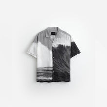 Load image into Gallery viewer, BLACK WAVE CAMP COLLAR BUTTONDOWN - BLACK WAVE PRINT
