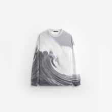 Load image into Gallery viewer, BLACK WAVE LS RELAXED TEE - BLACK WAVE PRINT
