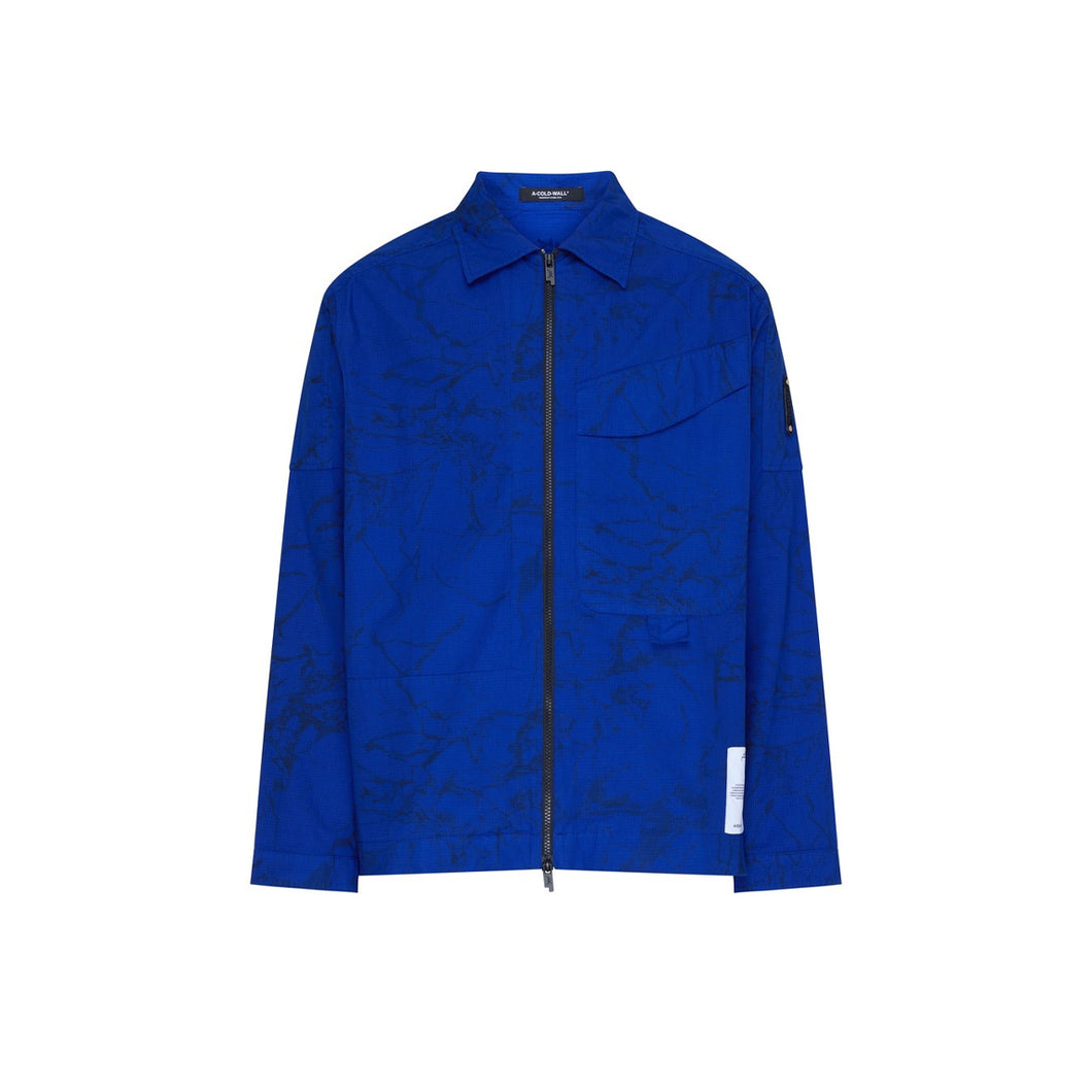 WOVEN OVERDYE ZIP OVERSHIRT - VOLTB