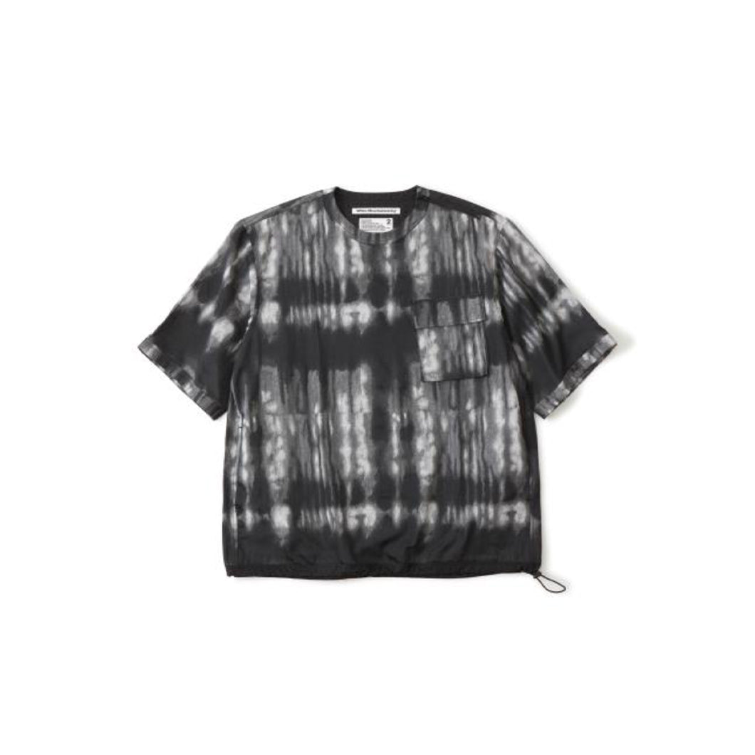 CAMO JACQUARD CREWNECK SHIRT - BLACK
