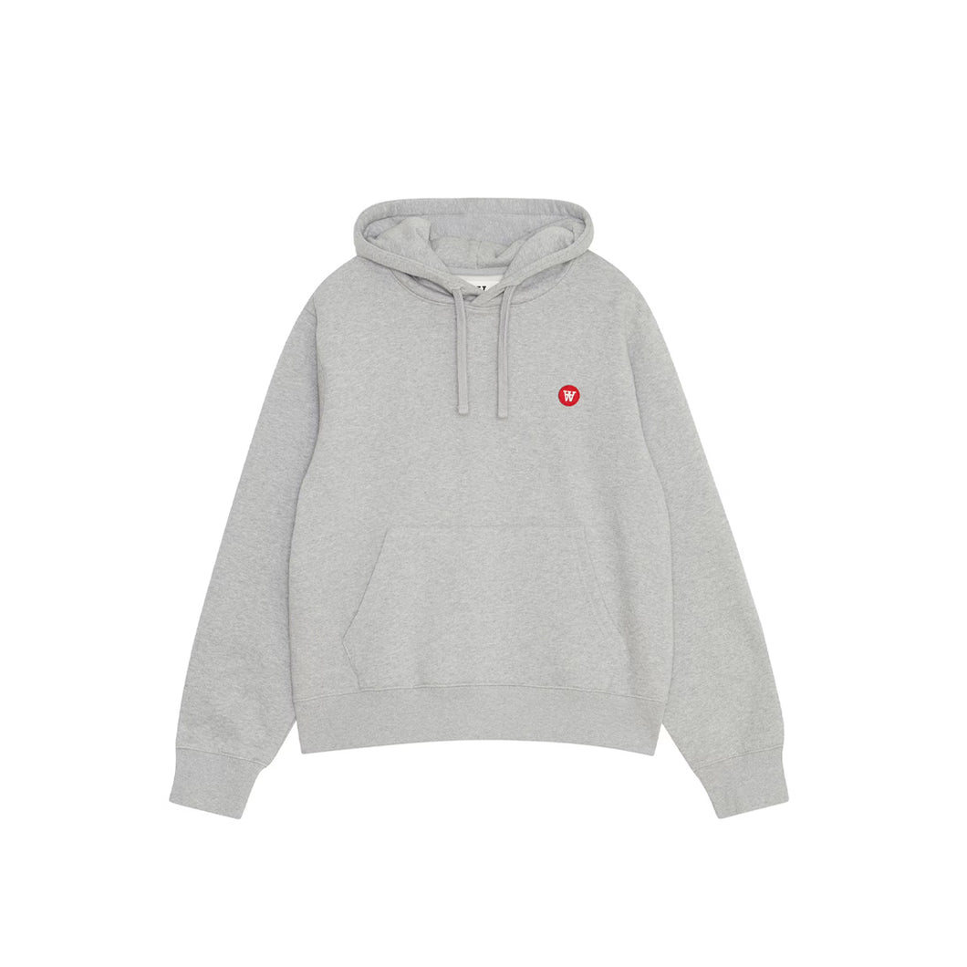 WWASH CROPPED HOODIE GOTS - GREY MELANGE