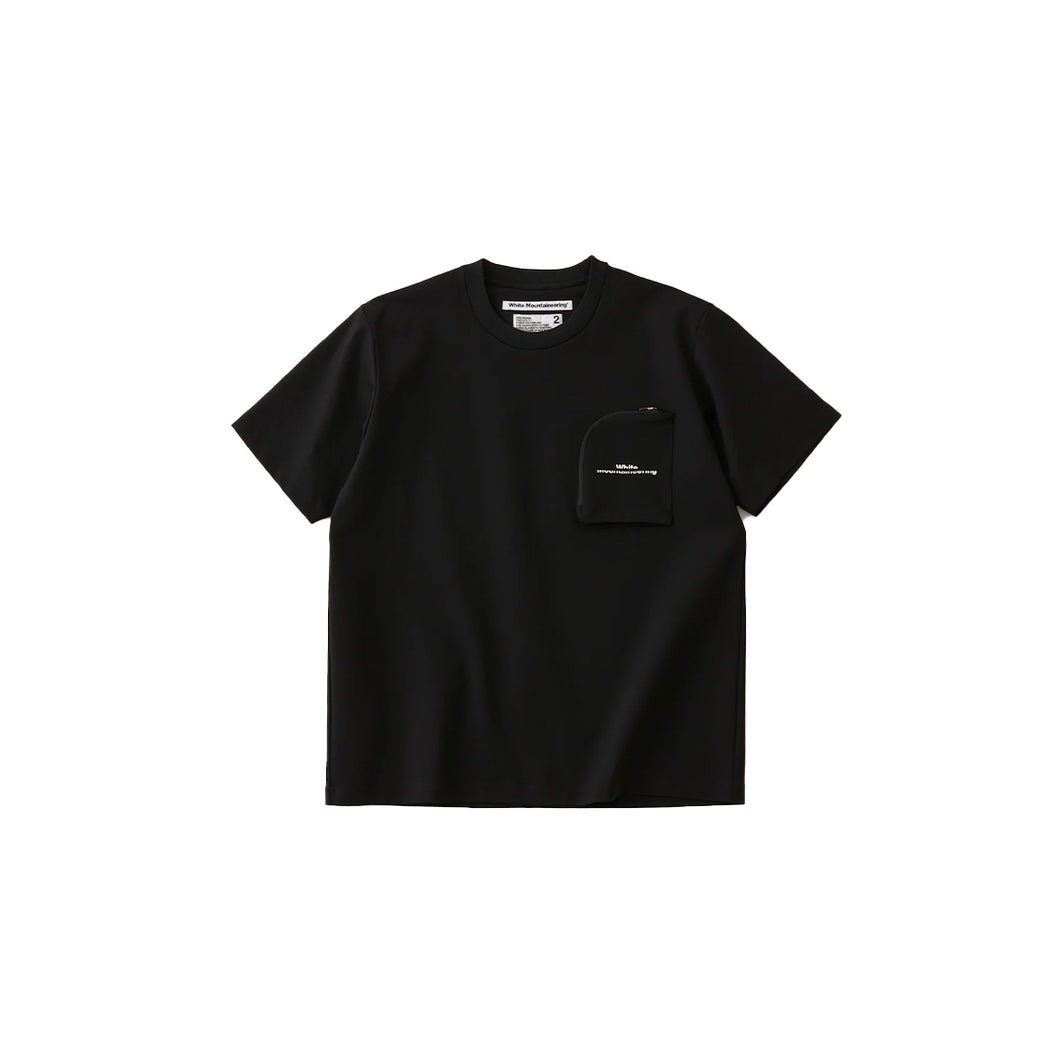 ZIP POCKET T-SHIRT - BLACK