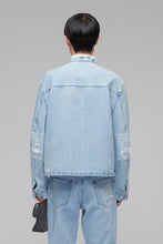 Load image into Gallery viewer, DOUBLE SHIFT PATCHWORK DENIM JACKET - LIGHT BLUE
