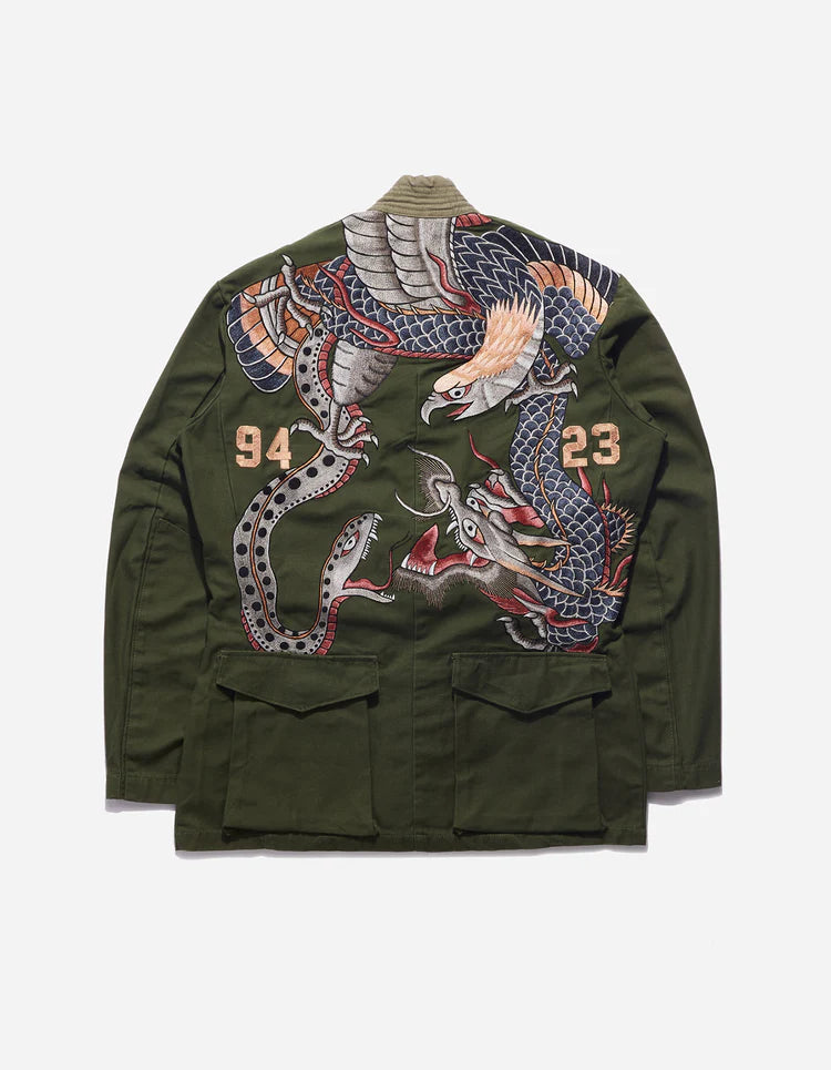 UPCYCLED M59 FIELD KIMONO - OLIVE
