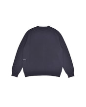 Load image into Gallery viewer, POP ARCH KNITTED CREWNECK - ANTHRACITE/RASPBERRY
