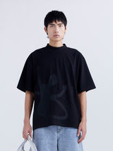Load image into Gallery viewer, SPHERE MOCK NECK SS TOP - BLACK
