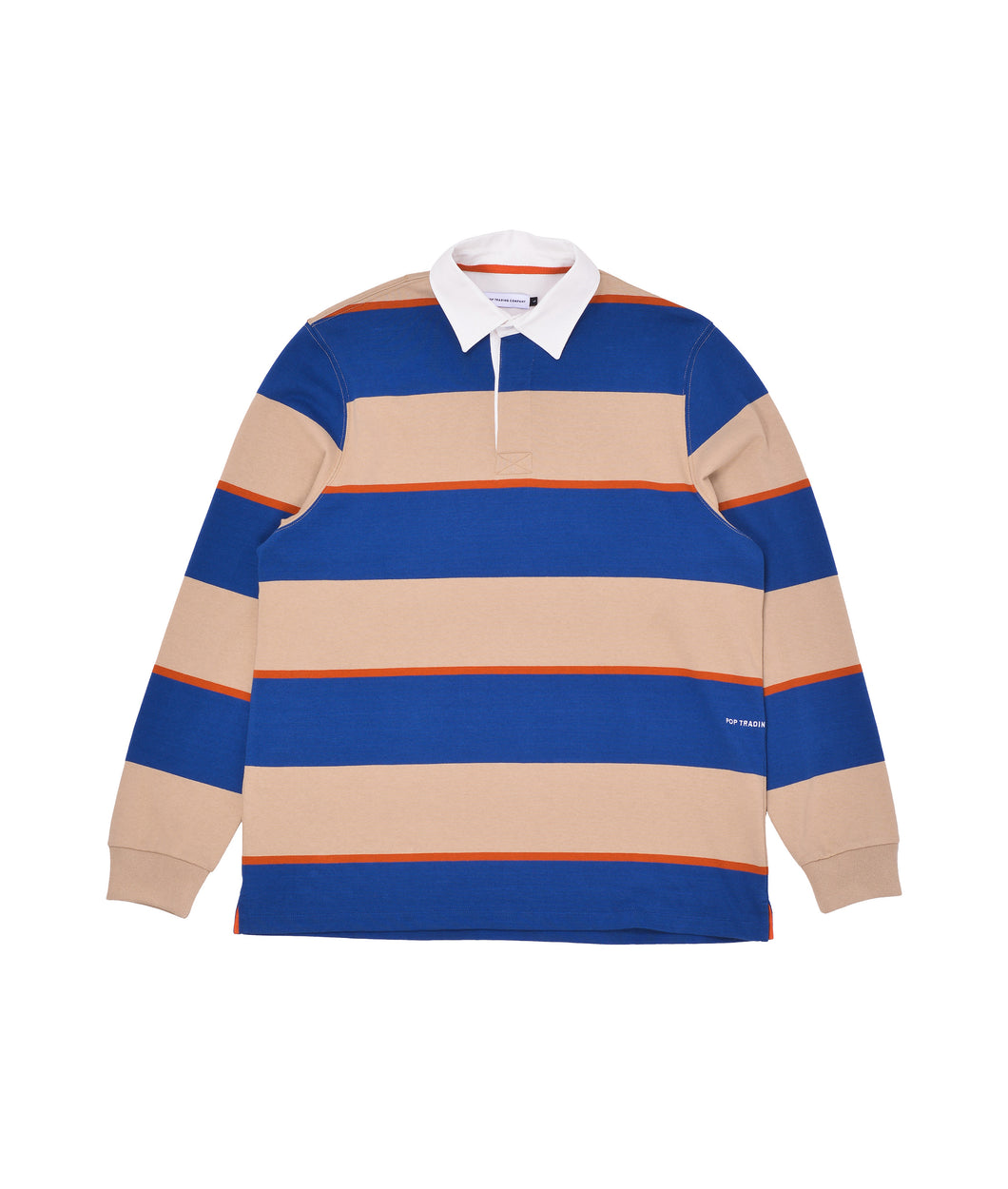 STRIPED RUGBY POLO -  WHITE PEPPER