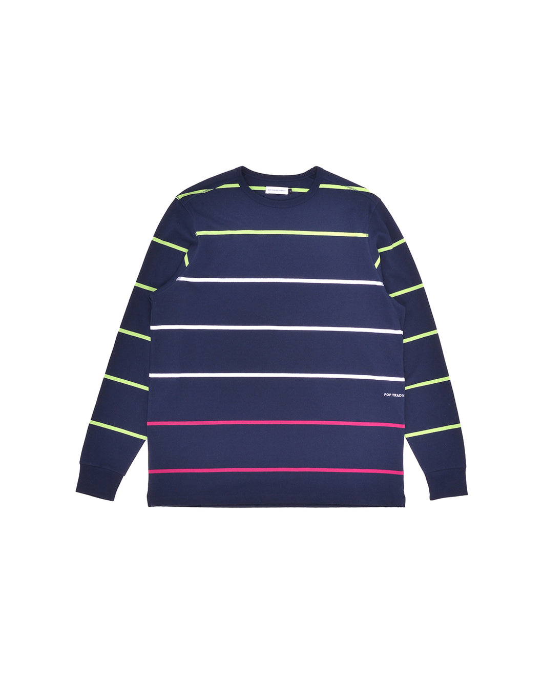 POP STRIPED LONGSLEEVE T-SHIRT - NAVY